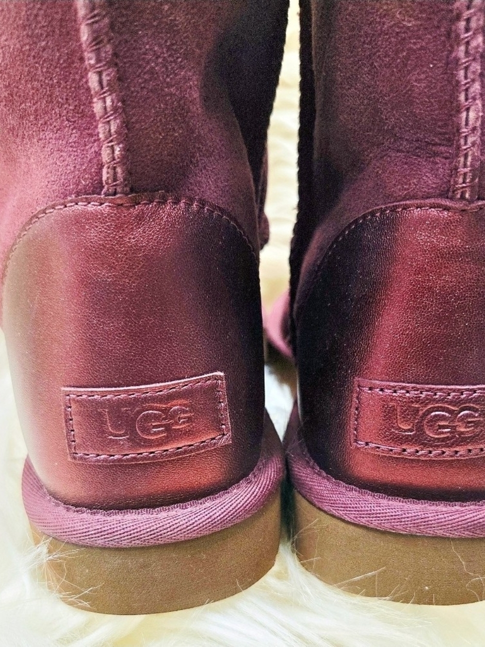 UGG Short Boot in Deep Burgundy